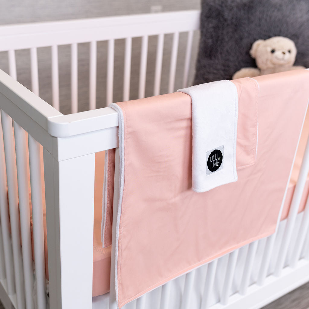 Hushy Blushy - Deluxe Nursery Bedding Set - Blush - Olli+Lime